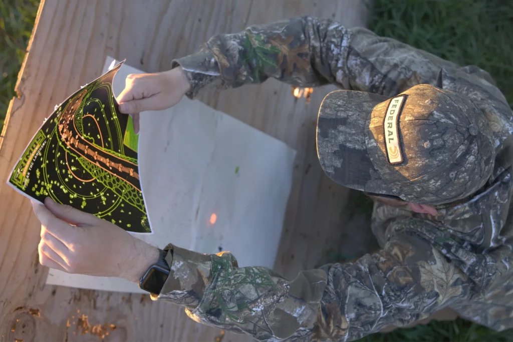 turkey hunter looking at his target