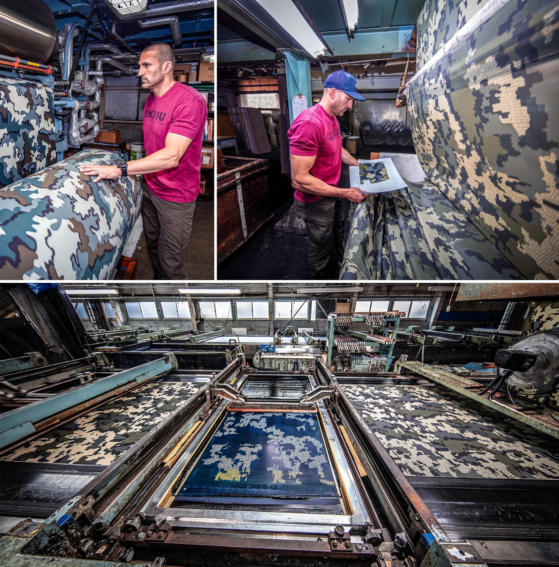 KUIU camo patterns being made in the KUIU factory