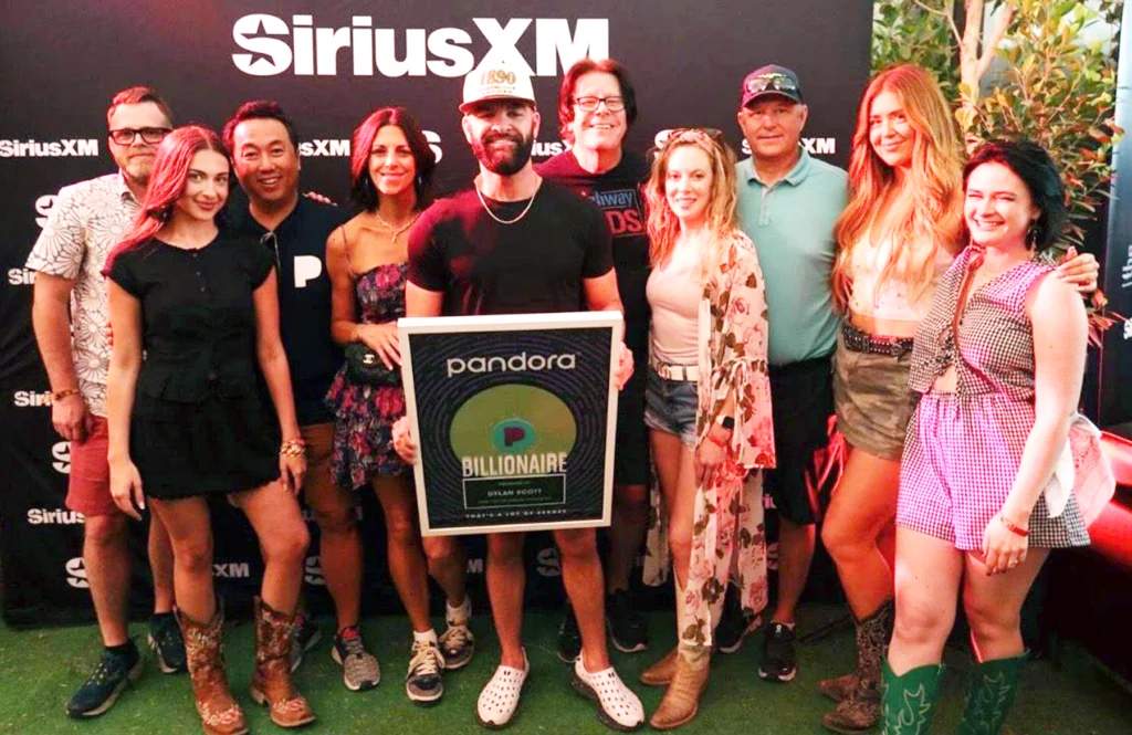 Dylan Scott Received Pandora Billionaire Plaque