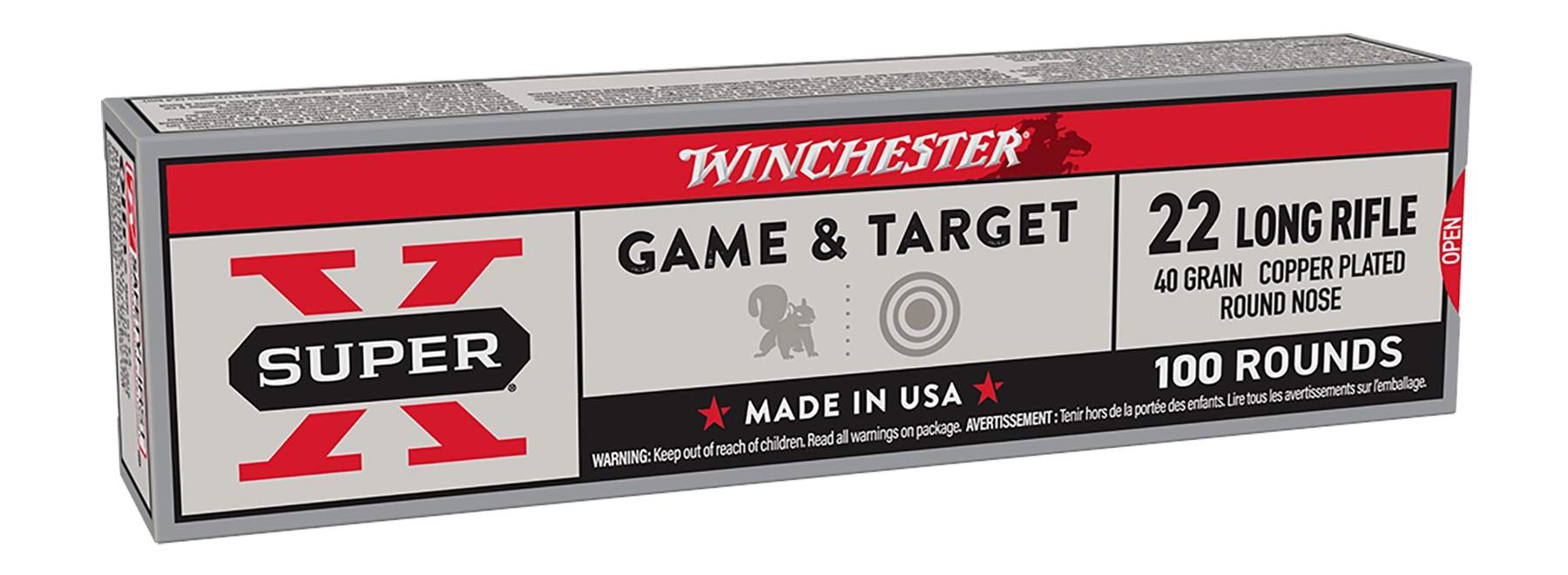 Winchester Super X Game and Target .22 LR ammo box