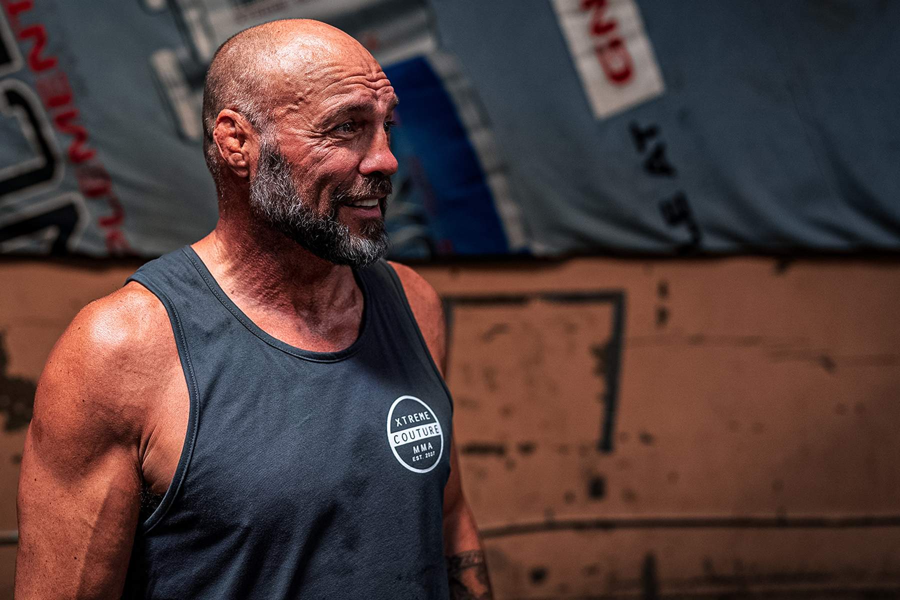Randy Couture in a tank top
