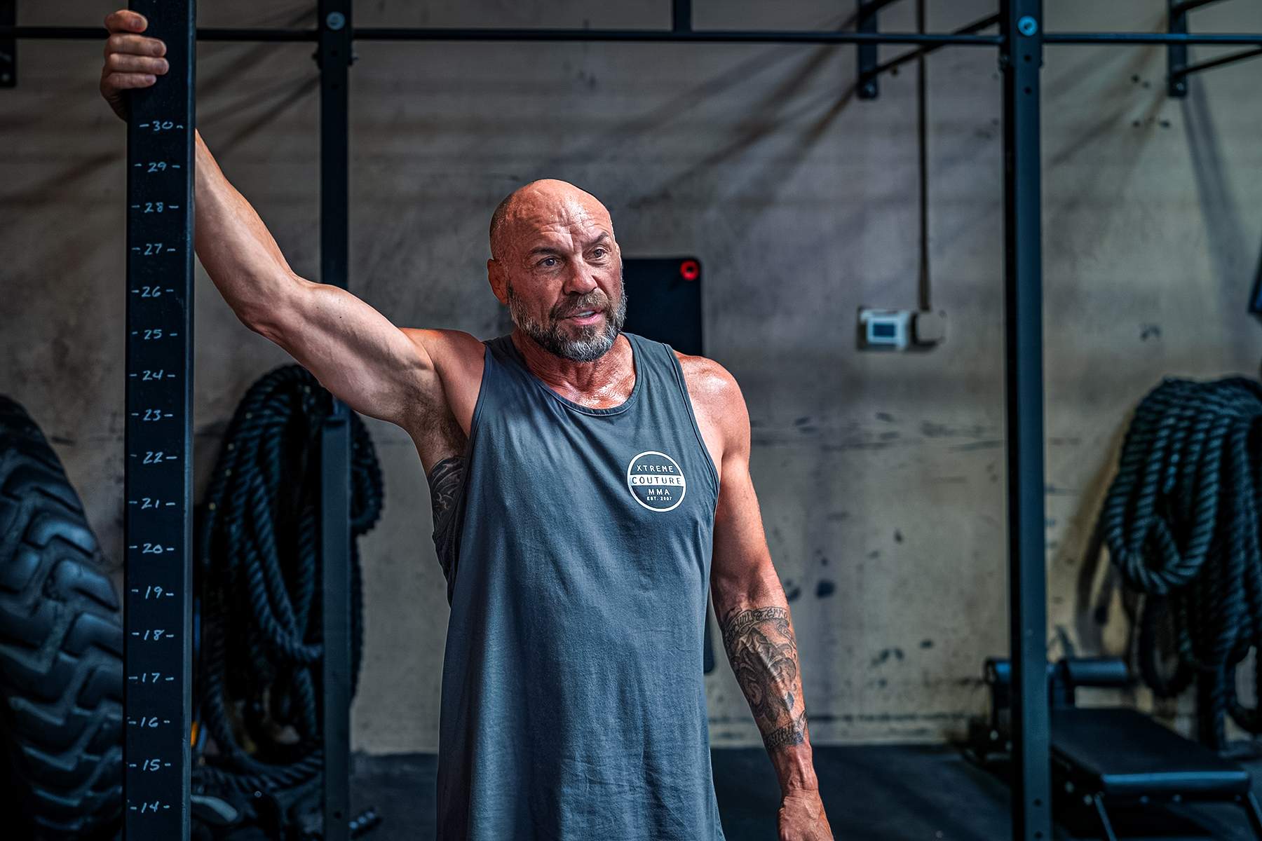 Randy Couture in the gym