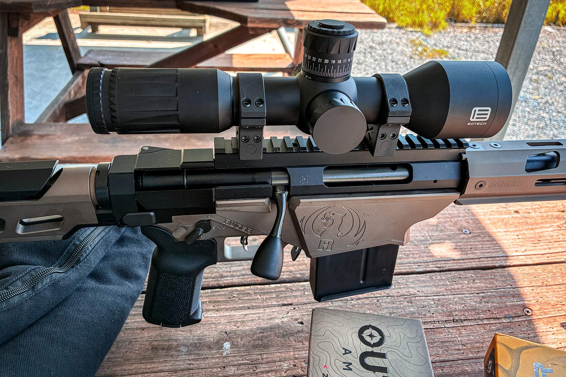 rifle and scope