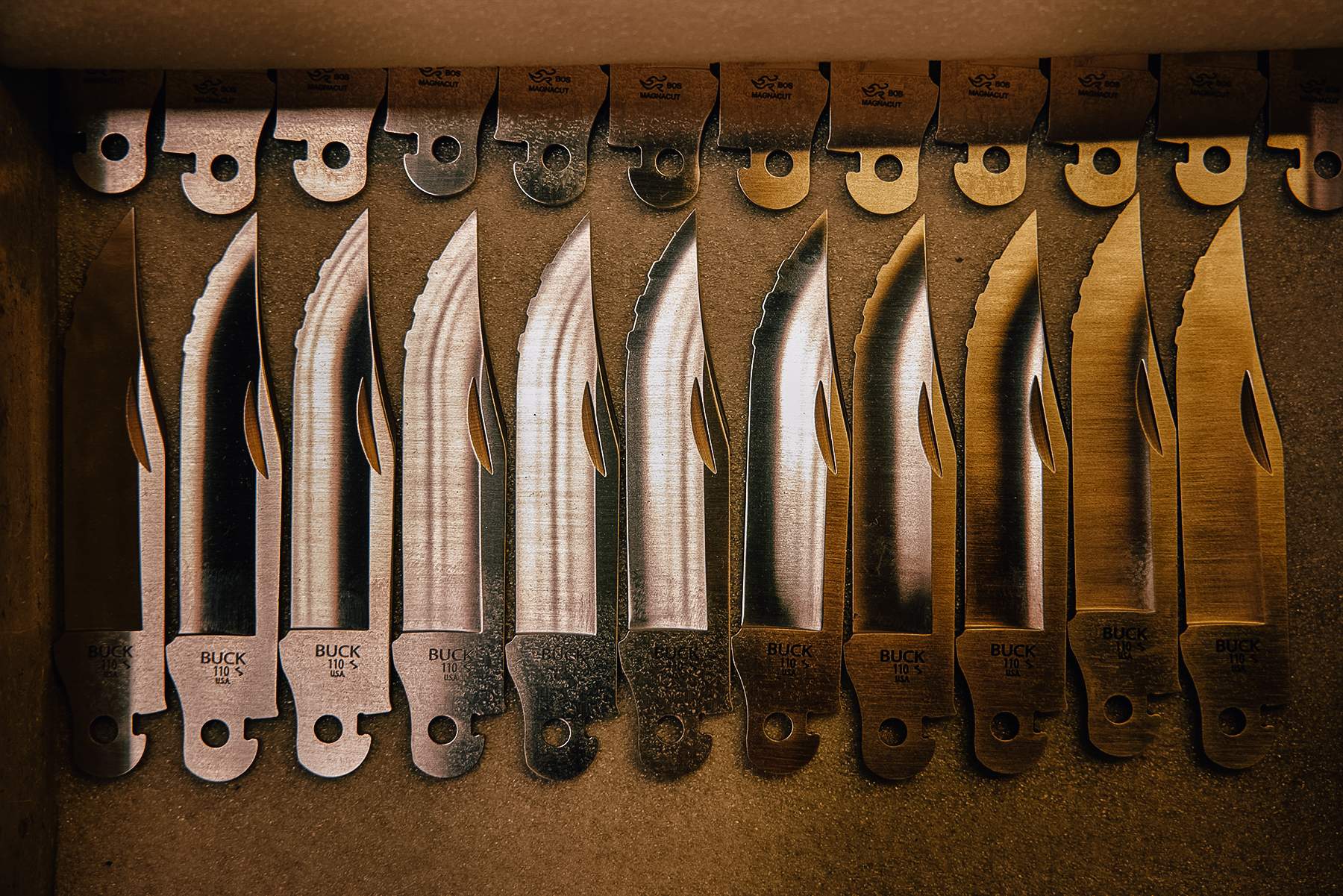 unfinished blades for buck 110 folders