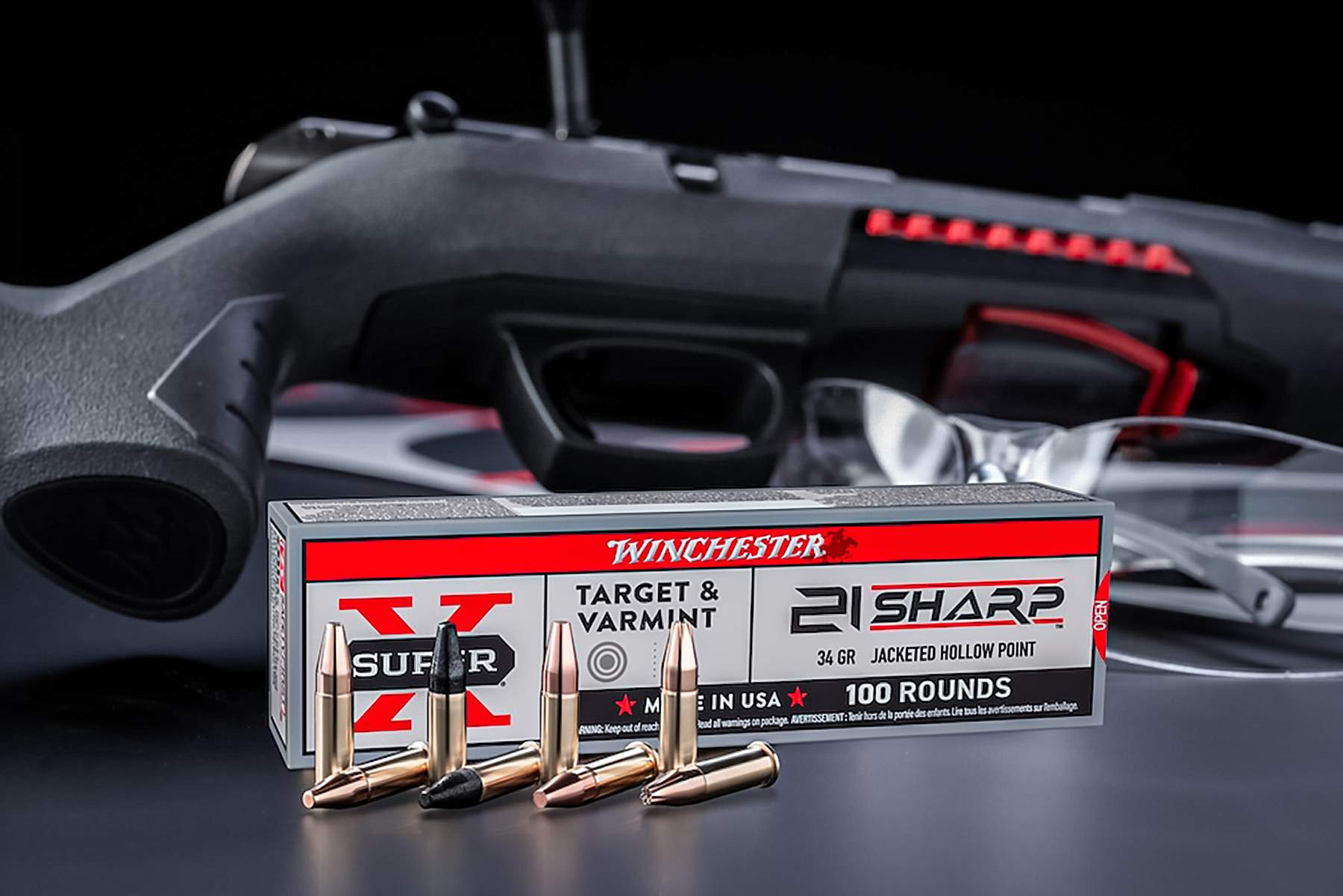 Winchester Xpert Bolt Action Rifle in Winchester 21 Sharp with ammo