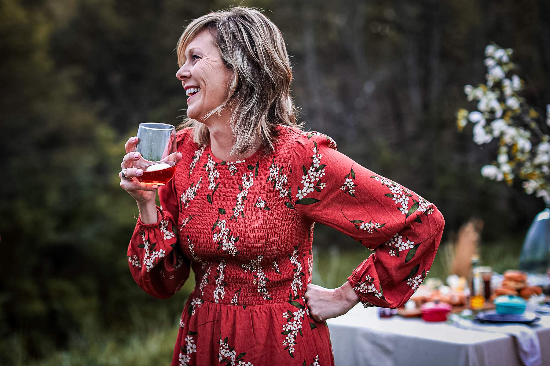 Aliceson Bales relaxes at her Tennessee farm after serving up another of her wild game suppers. 