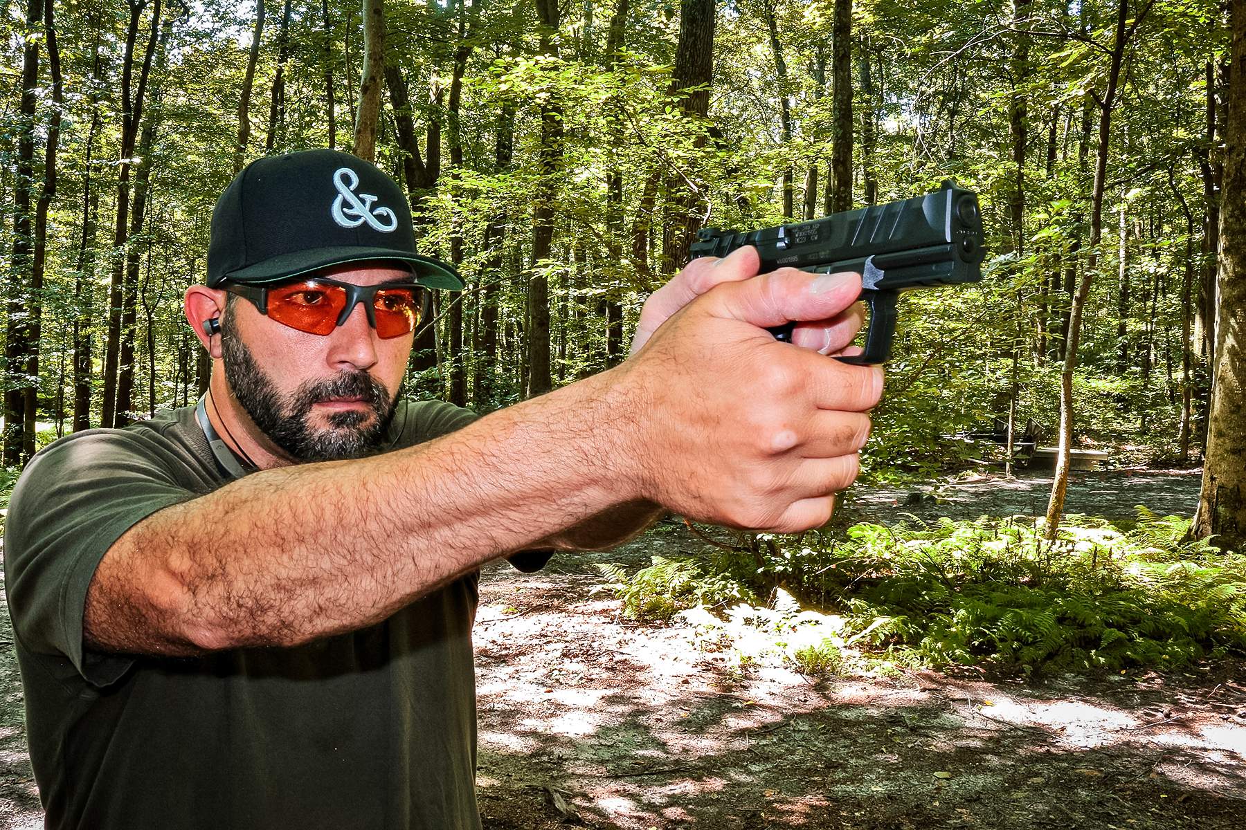 the author shooting the Walther PD380