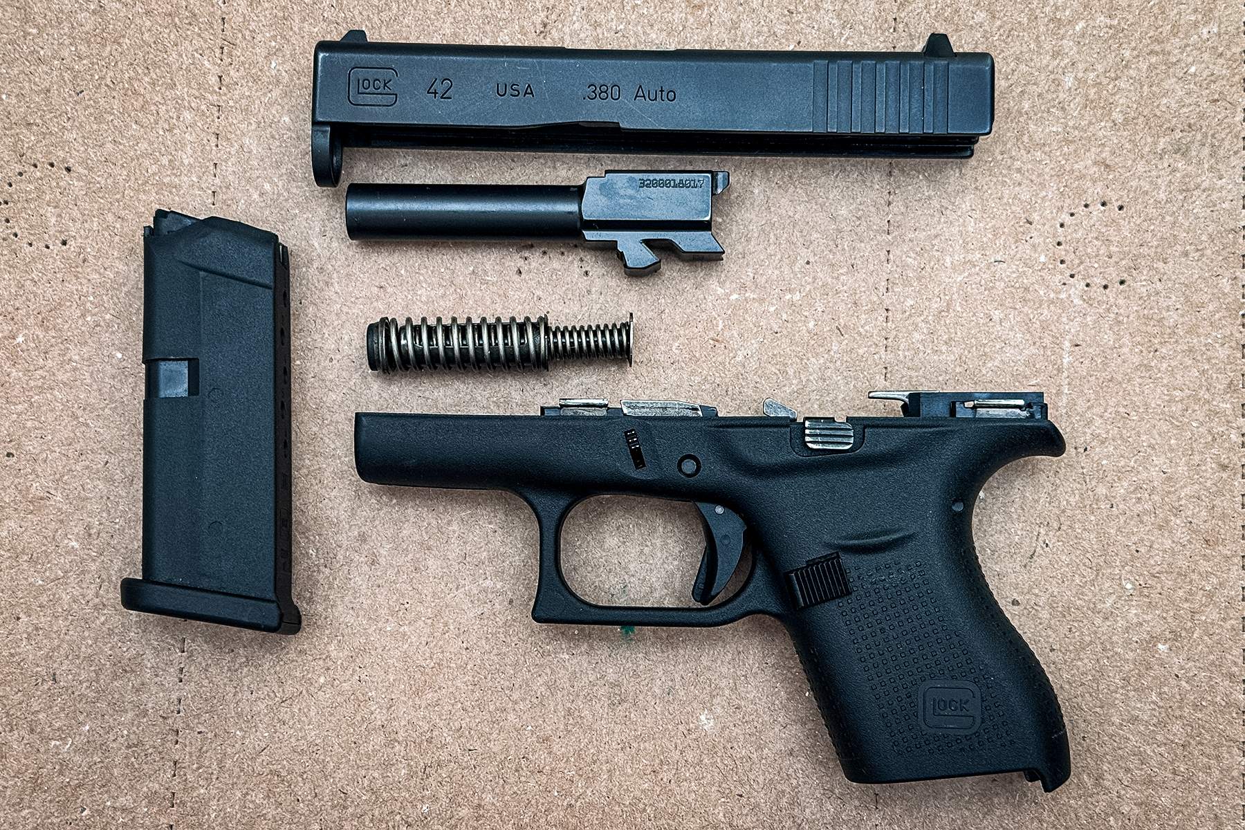 Glock 42 disassembled
