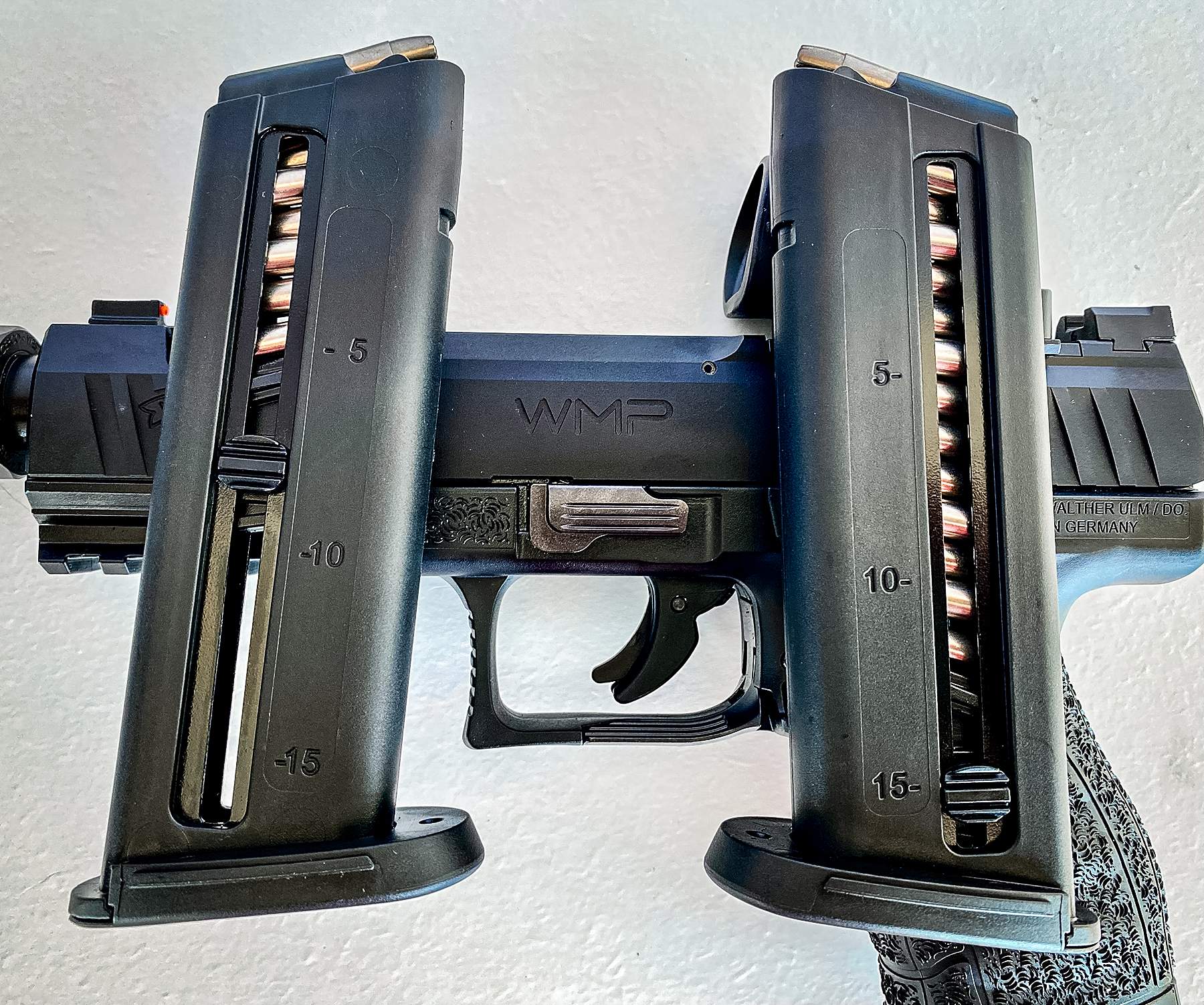 Walther WMP SD with its magazines