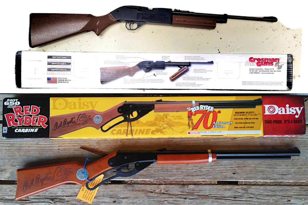 Crosman Pumpmaster and an a 1970s Daisy Red Ryder BB gun