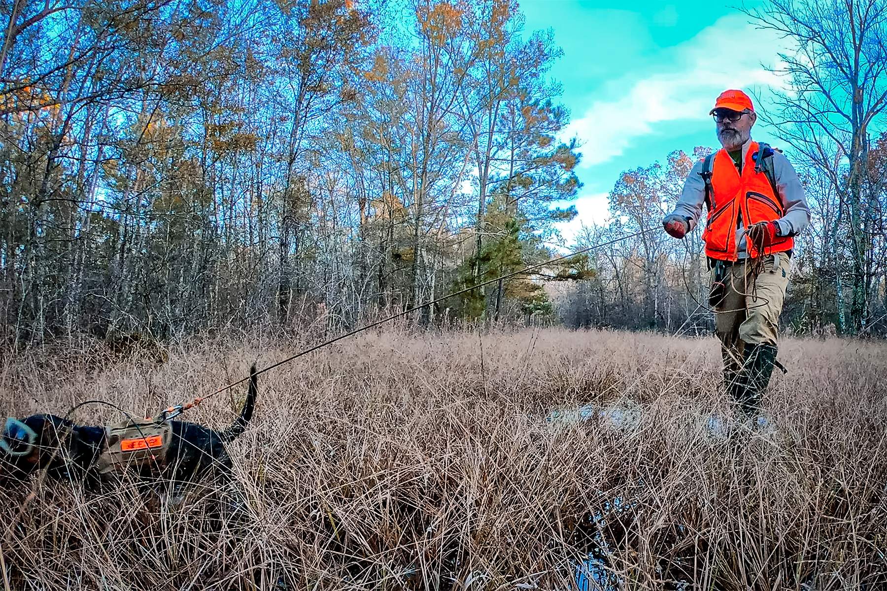 Damon Bungard and his dog, Jaeger