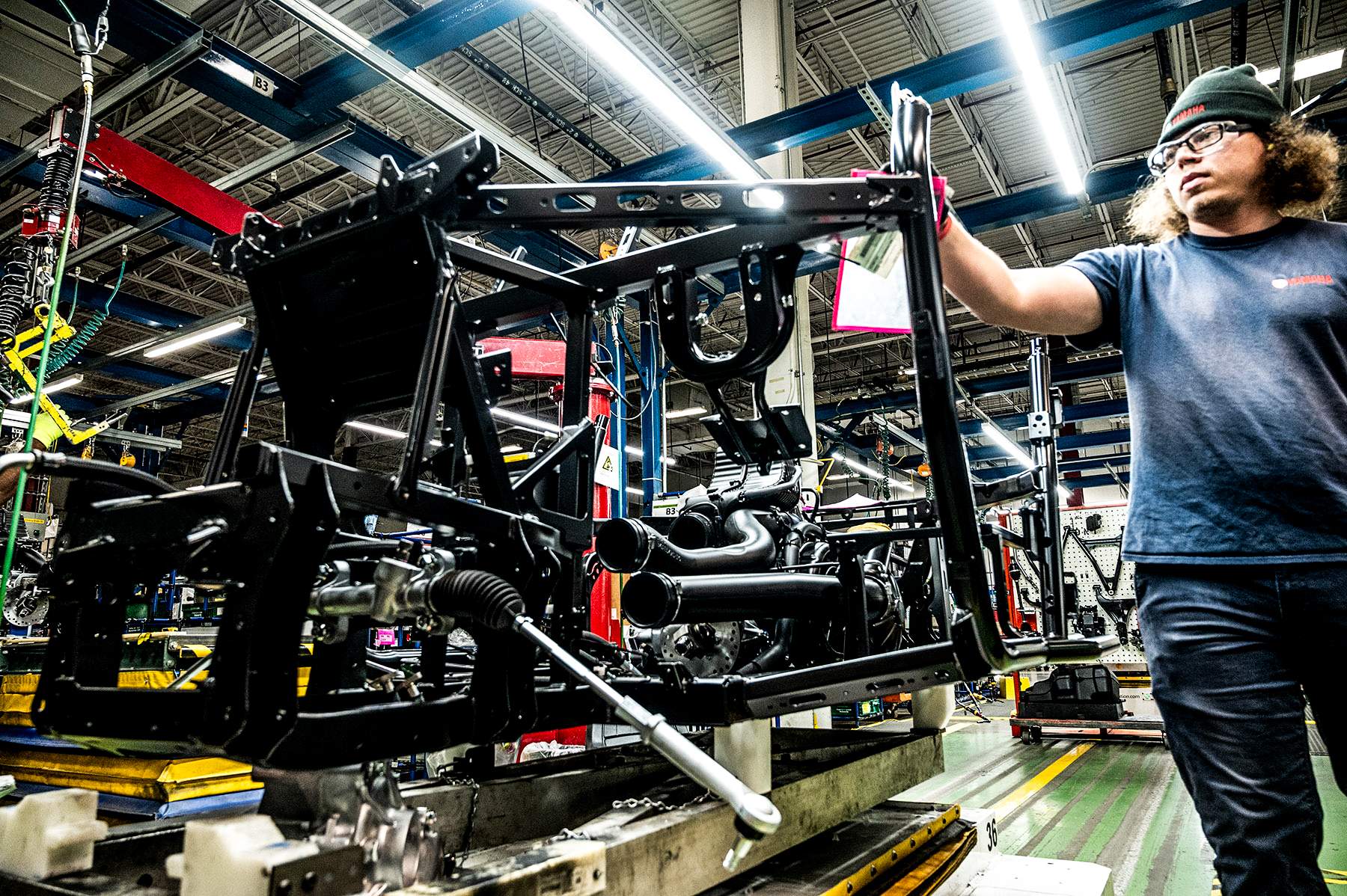 Yamaha assembly line chassis