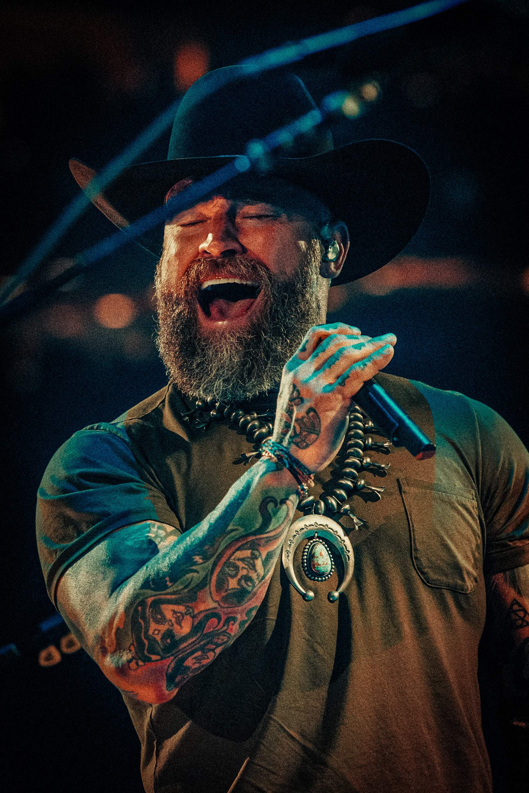 Zac Brown singing on stage