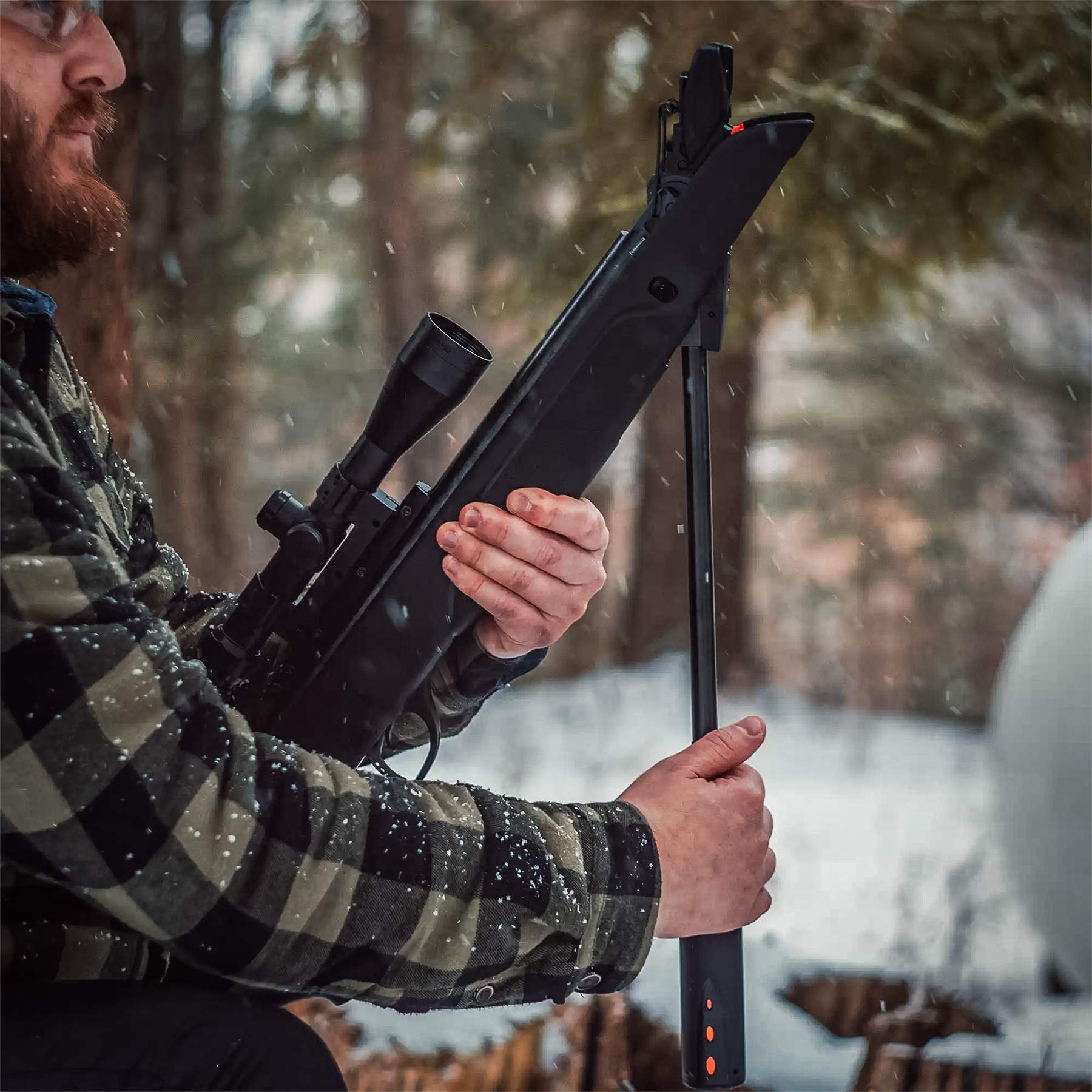 Gamo Swarm Magnum Air Rifle being pumped