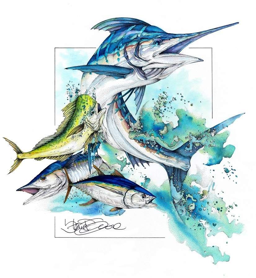 marine art fish painting steve goione pic 2